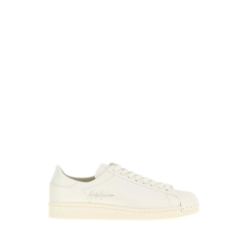 Y3 Yamamoto Unisex White Leather Y3 Superstar Sneakers
